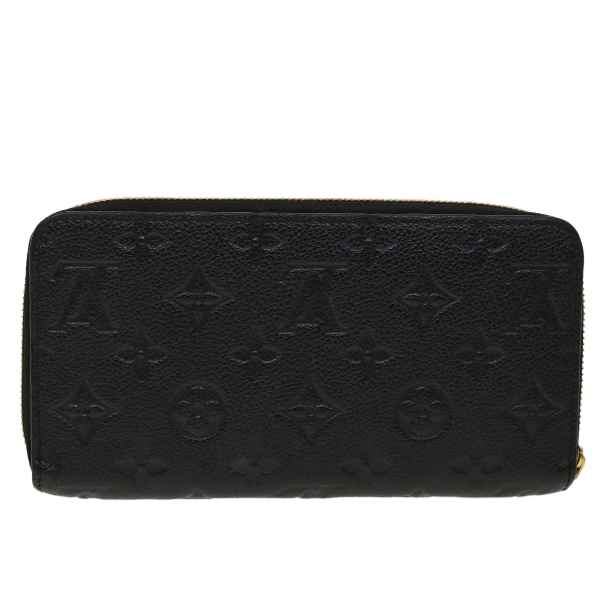 LOUIS VUITTON Monogram Empreinte Zippy Wallet Black M60571 LV Auth 45067 - 0