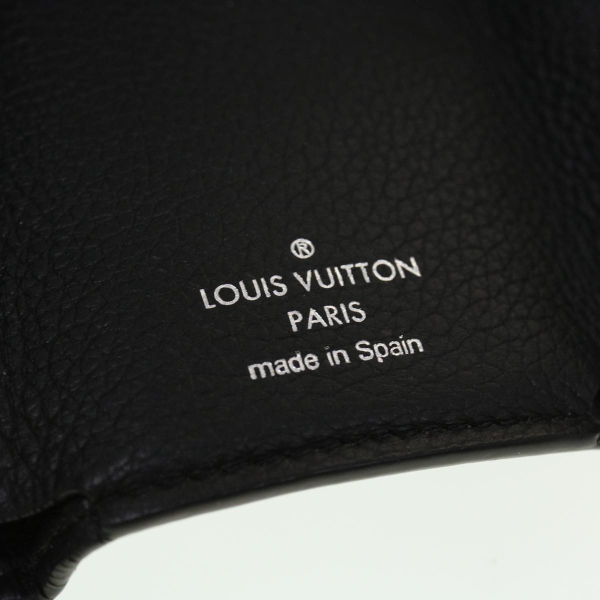 LOUIS VUITTON Portefeuille Rock Mini Wallet Taurillon Black M63921 LV Auth 45068