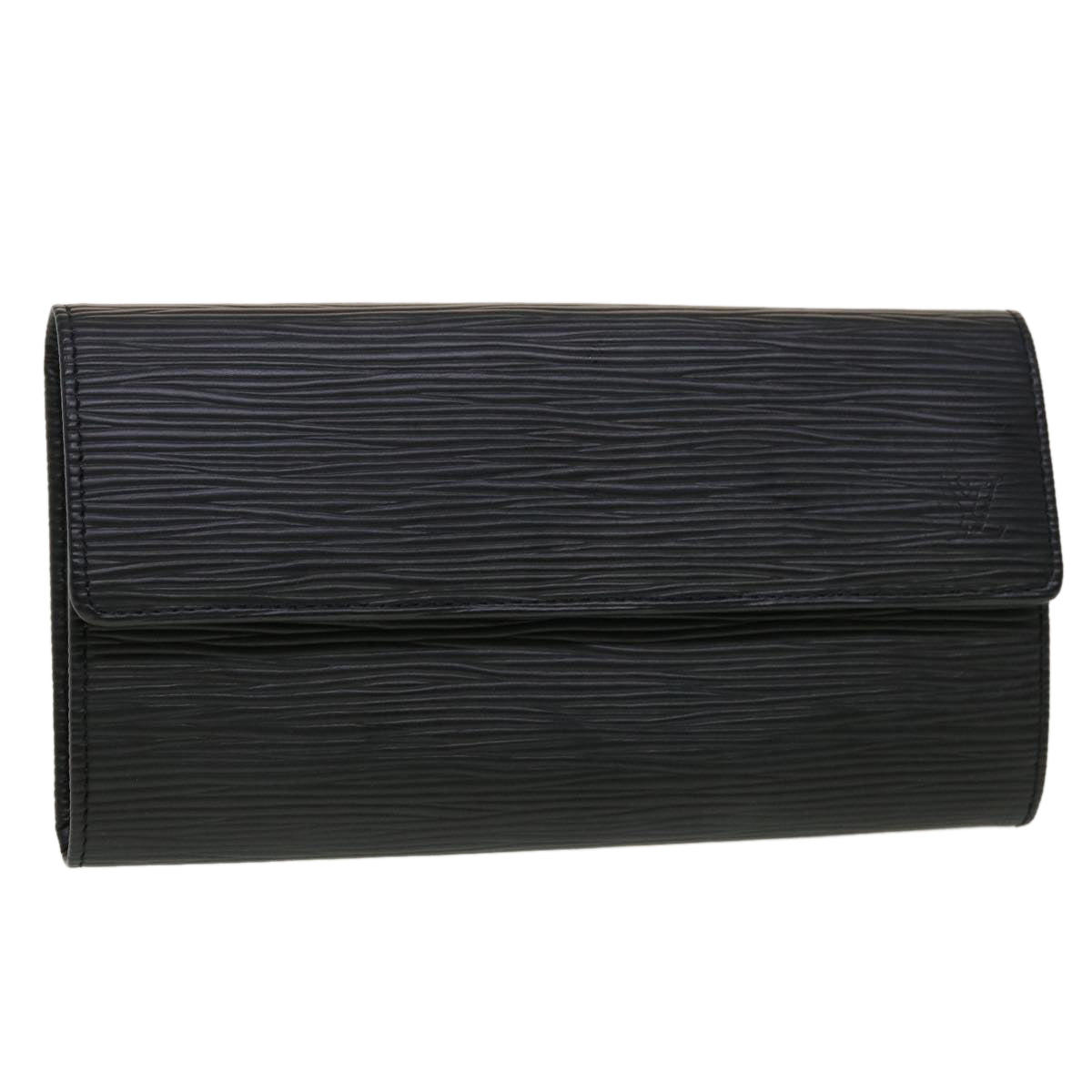 LOUIS VUITTON Epi Portefeuille Sarah Long Wallet Black M63742 LV Auth 45082