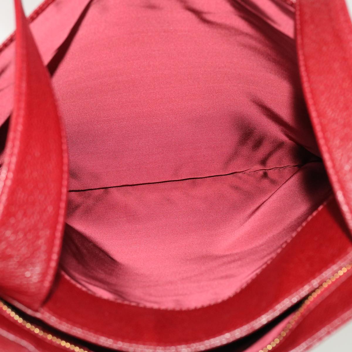 CHANEL Shoulder Bag Caviar Skin Red CC Auth 45089