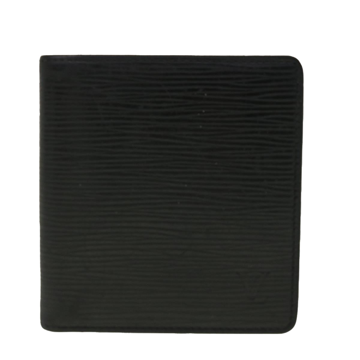 LOUIS VUITTON Epi Bifold Wallet Black LV Auth 45100