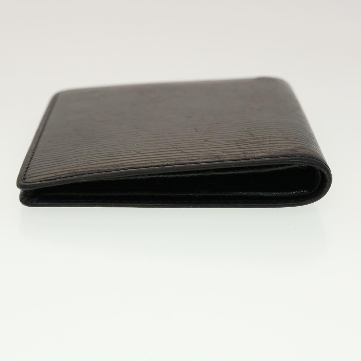 LOUIS VUITTON Epi Bifold Wallet Black LV Auth 45100