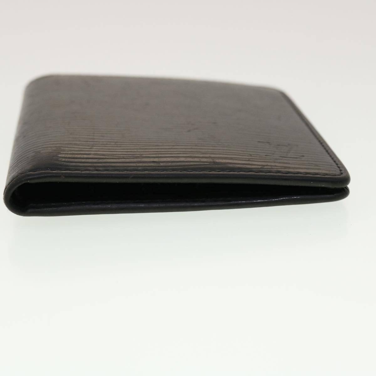 LOUIS VUITTON Epi Bifold Wallet Black LV Auth 45100