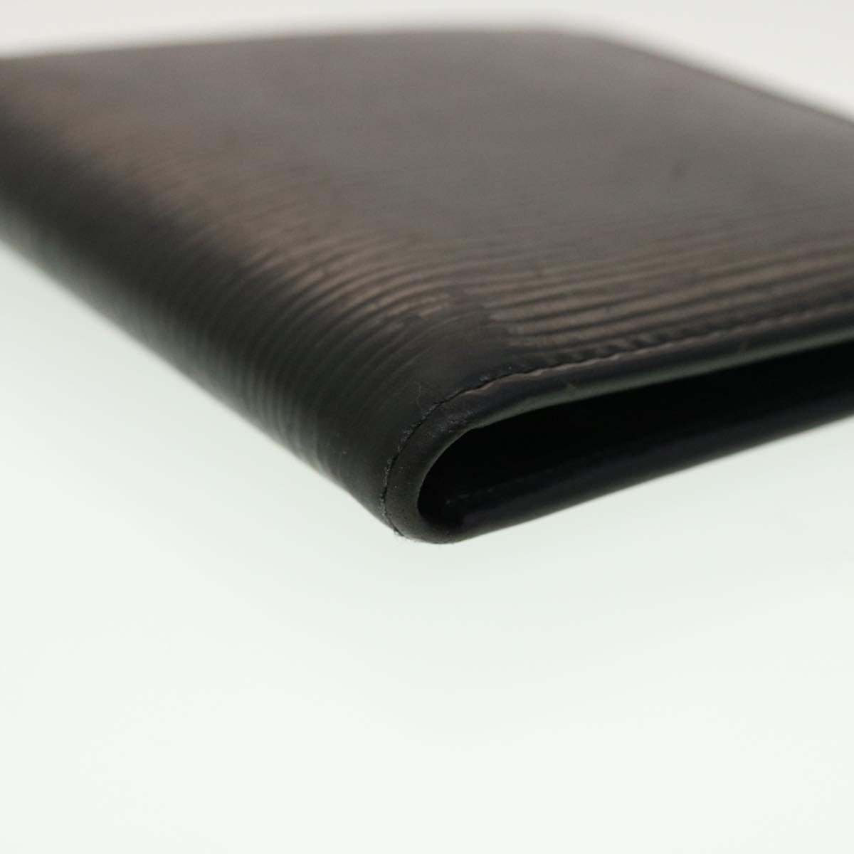 LOUIS VUITTON Epi Bifold Wallet Black LV Auth 45100