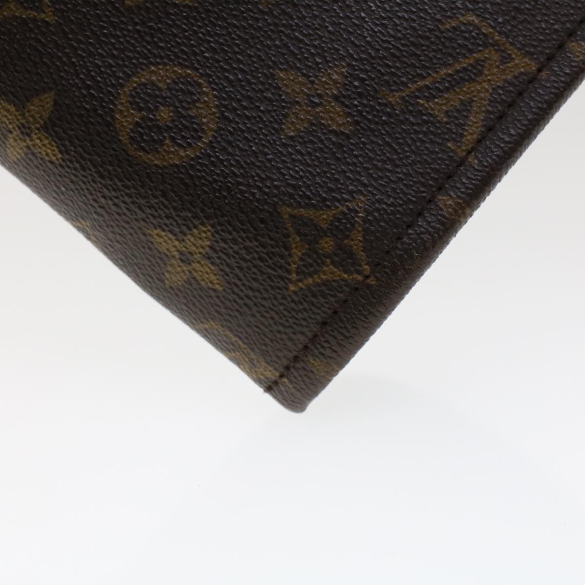 LOUIS VUITTON Monogram Poche Document Briefcase M53400 LV Auth 45107