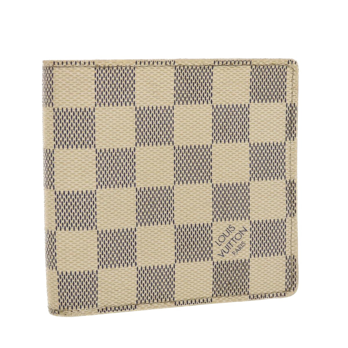 LOUIS VUITTON Damier Azur Porte Feuille Marco Bifold Wallet N60018 Auth 45136