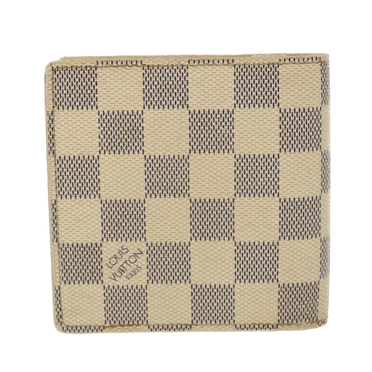 LOUIS VUITTON Damier Azur Porte Feuille Marco Bifold Wallet N60018 Auth 45136 - 0