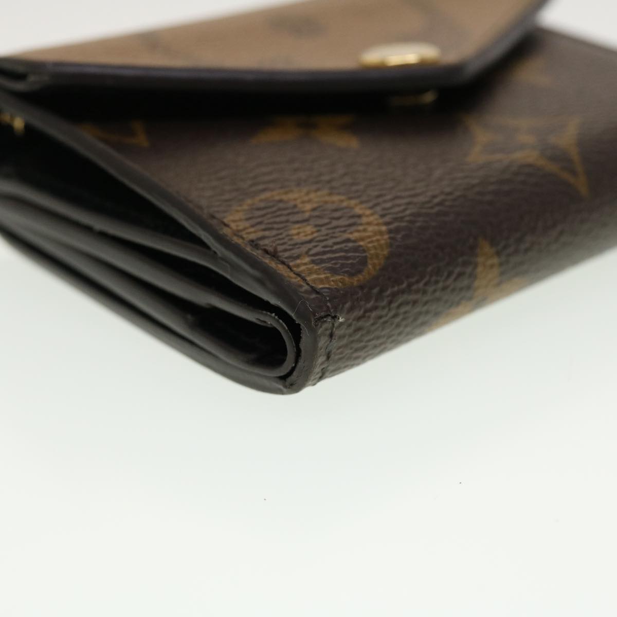 LOUIS VUITTON Monogram Reverse Portefeuille Zoe Trifold Wallet M80725 LV 45146