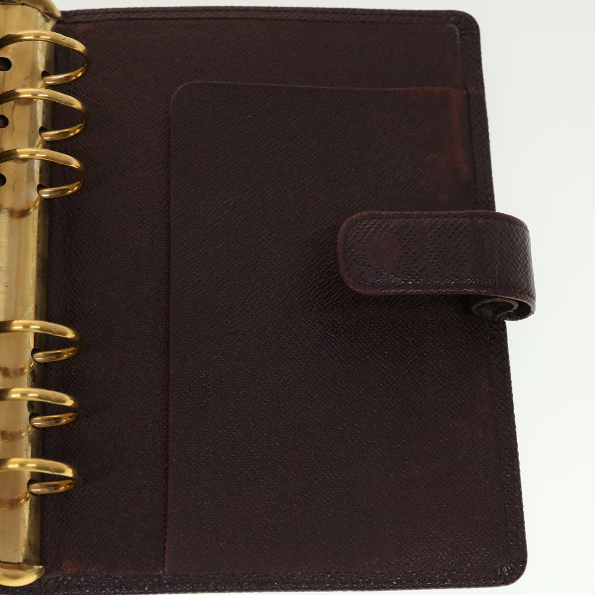 LOUIS VUITTON Taiga Leather Agenda MM Day Planner Cover Acajou R20416 Auth 45149