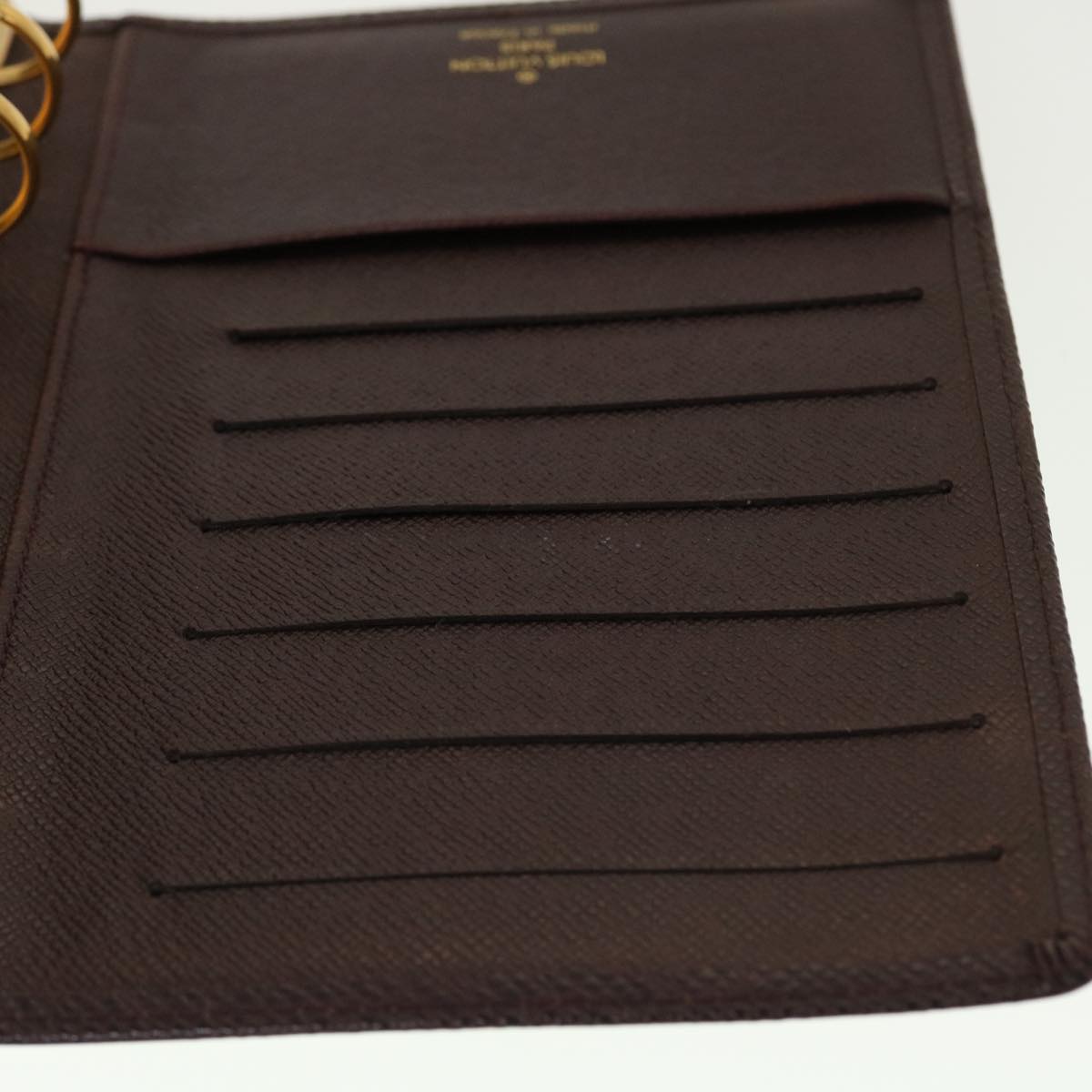 LOUIS VUITTON Taiga Leather Agenda MM Day Planner Cover Acajou R20416 Auth 45149