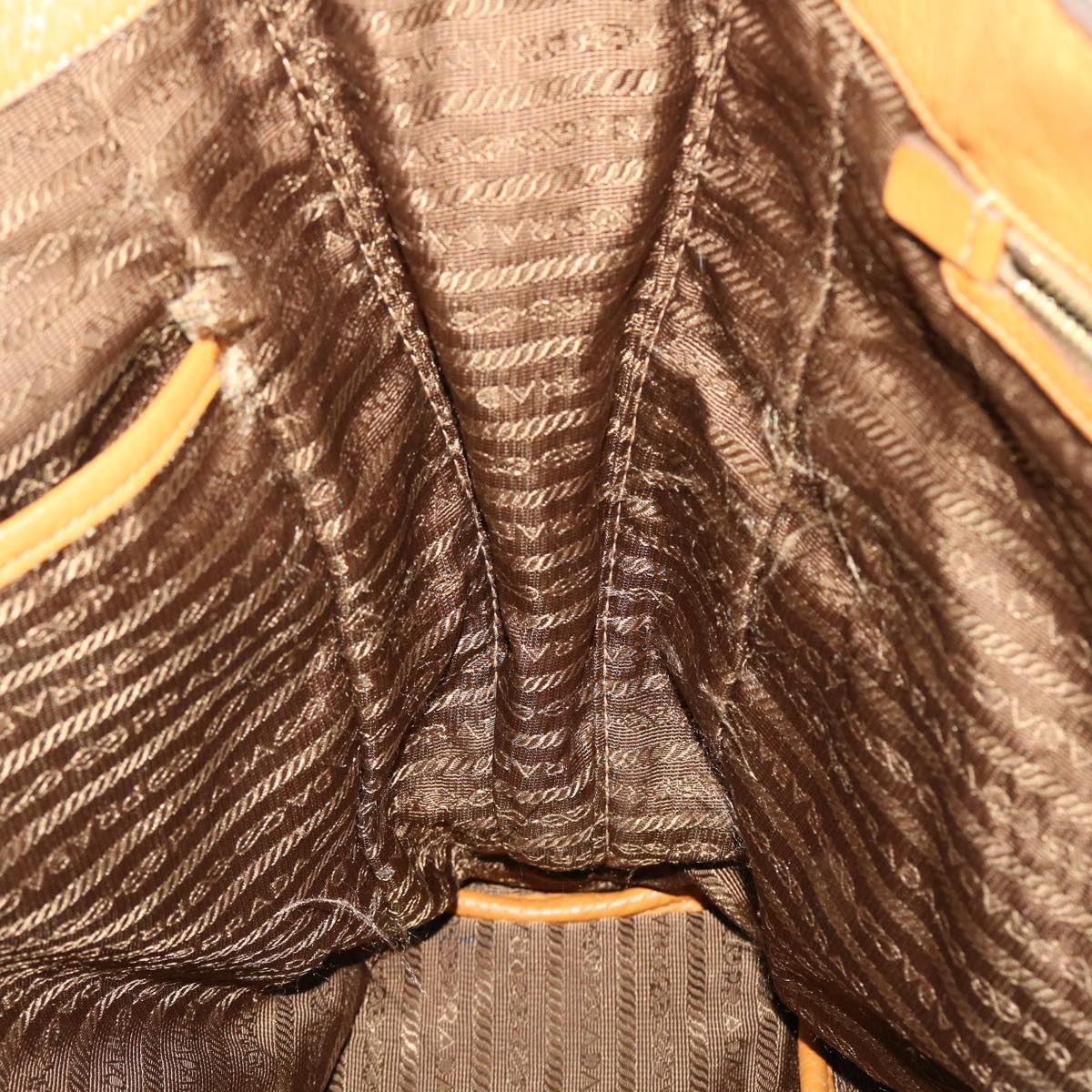 PRADA Tote Bag Leather Brown Auth 45190