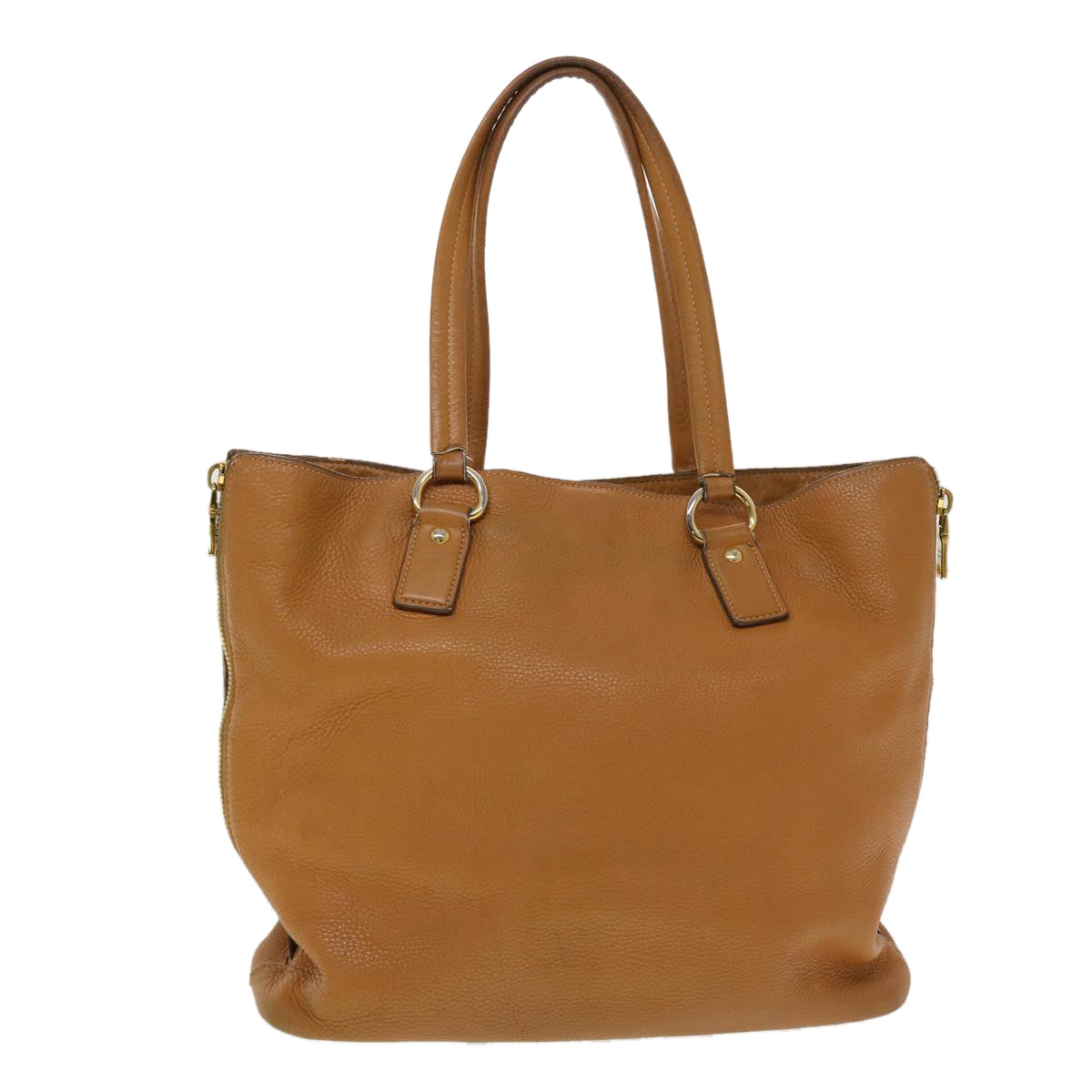 PRADA Tote Bag Leather Brown Auth 45190 - 0