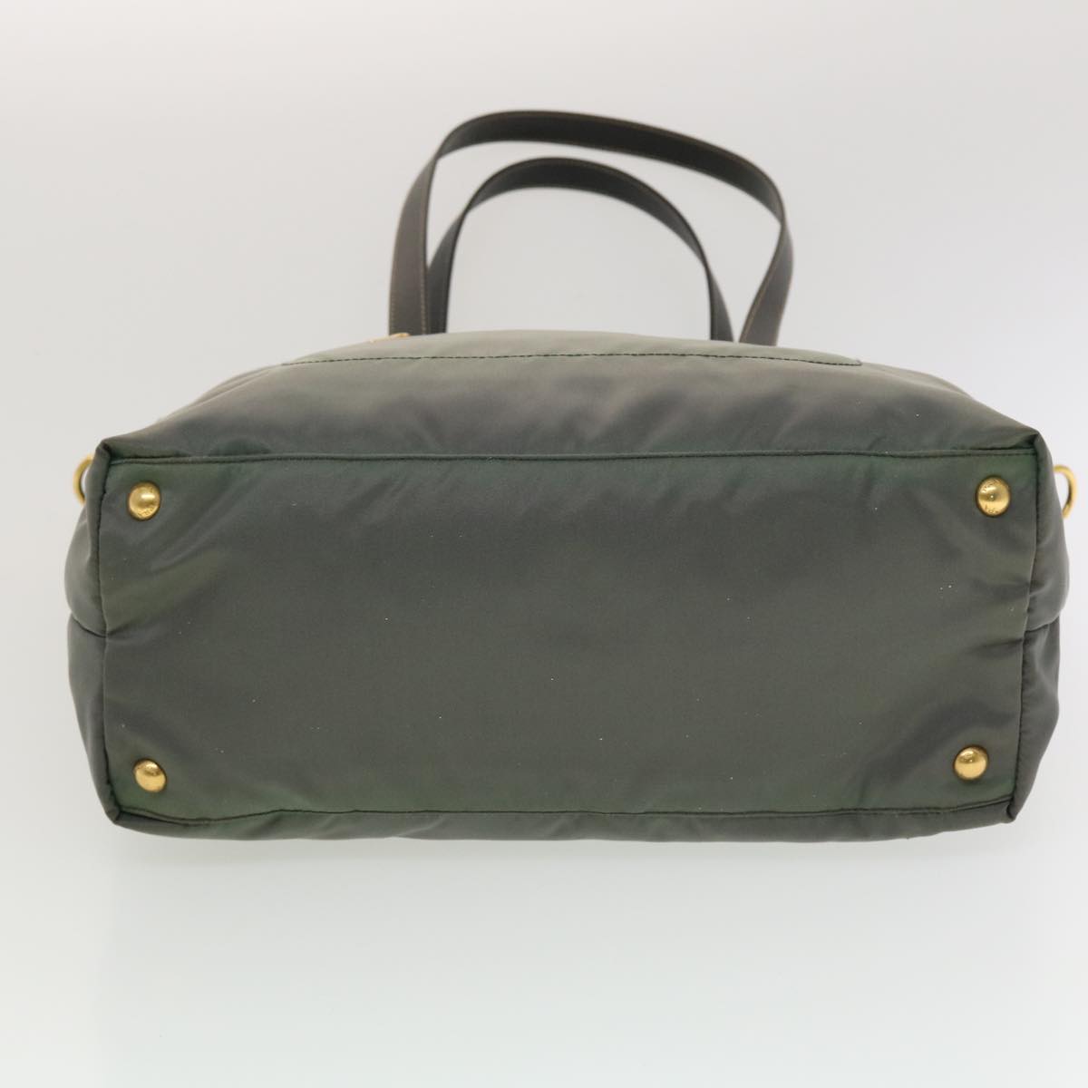 PRADA Shoulder Bag Nylon 2way Gray Auth 45195