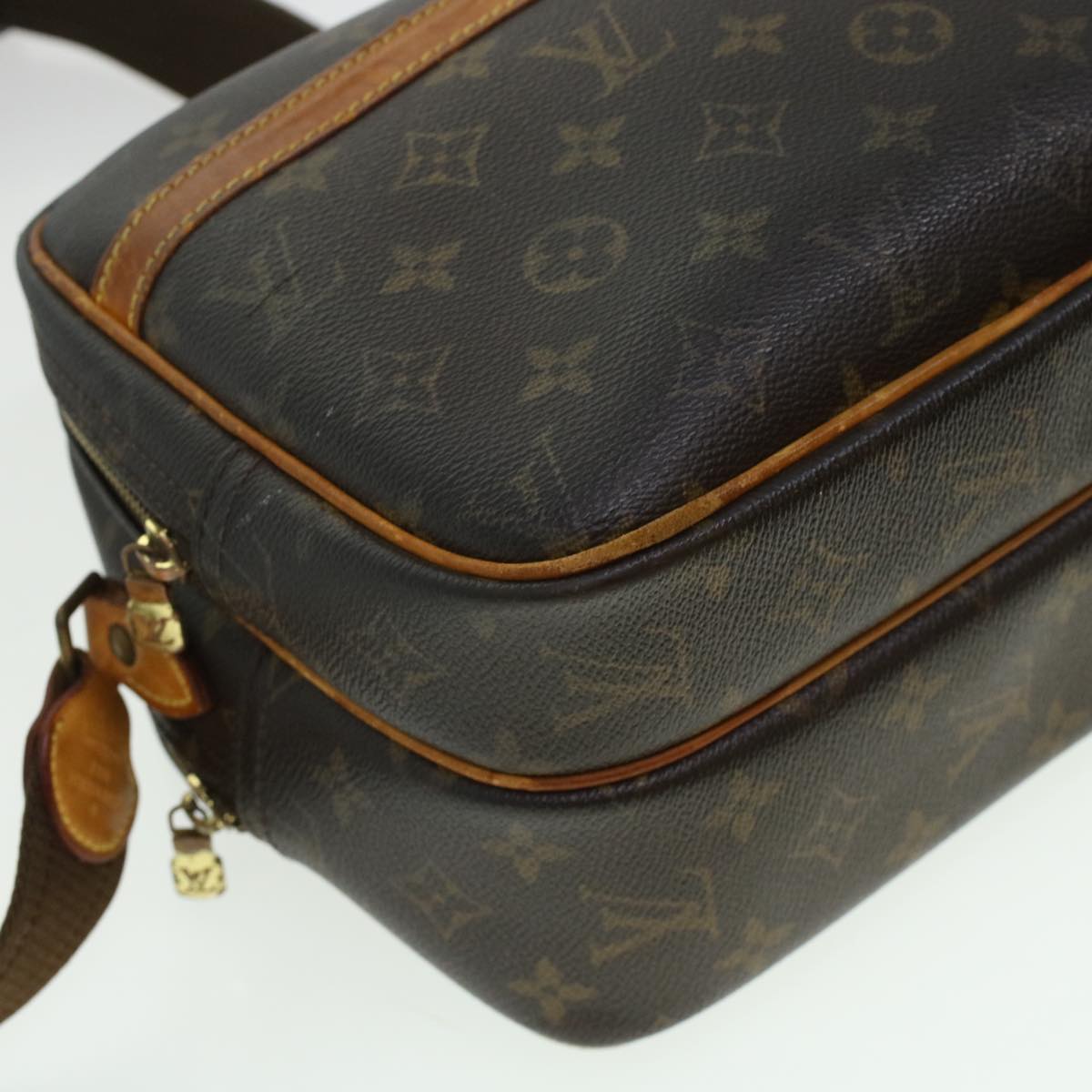 LOUIS VUITTON Monogram Reporter PM Shoulder Bag M45254 LV Auth 45218