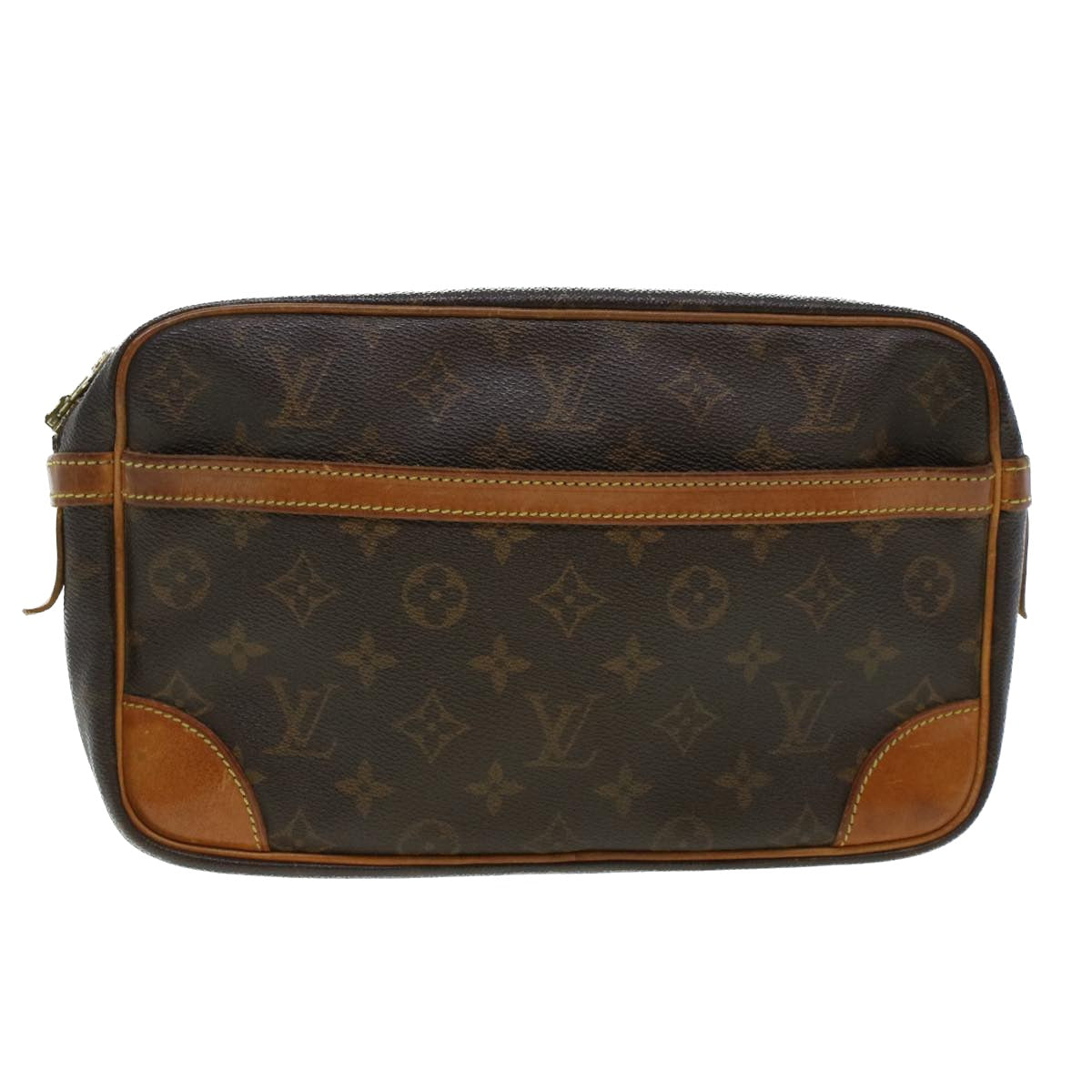 LOUIS VUITTON Monogram Compiegne 28 Clutch Bag M51845 LV Auth 45238