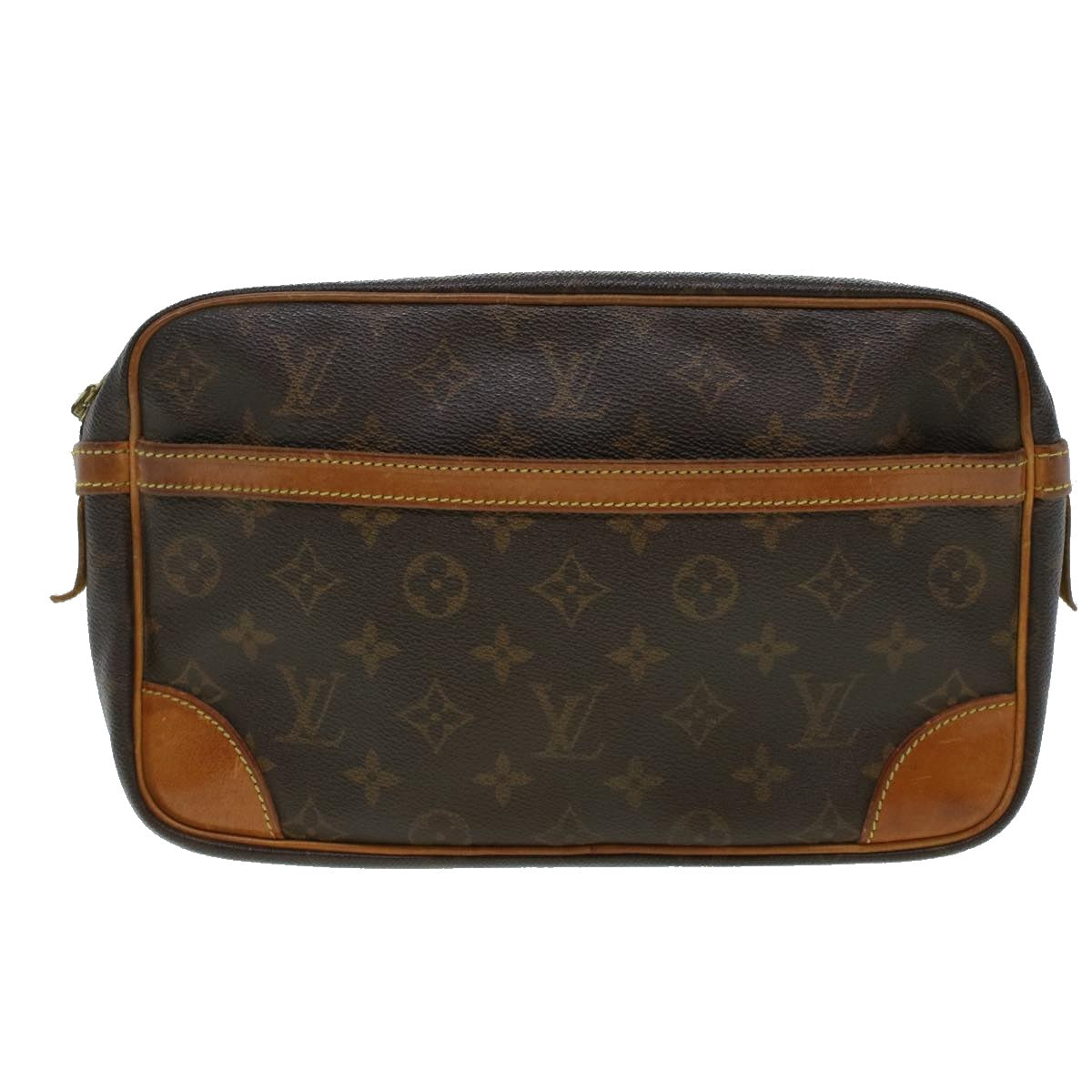 LOUIS VUITTON Monogram Compiegne 28 Clutch Bag M51845 LV Auth 45238