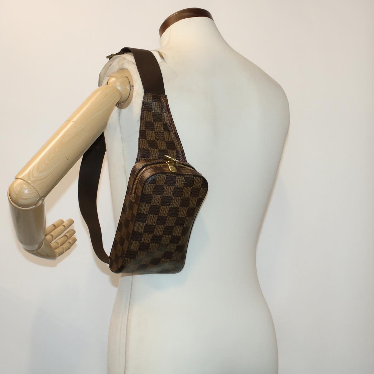 LOUIS VUITTON Damier Ebene Geronimos Shoulder Bag N51994 LV Auth 45251