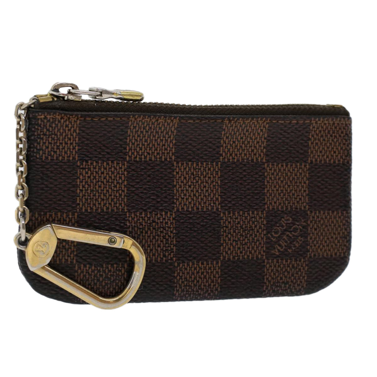 LOUIS VUITTON Damier Ebene Pochette Cles Coin Purse N62658 LV Auth 45254