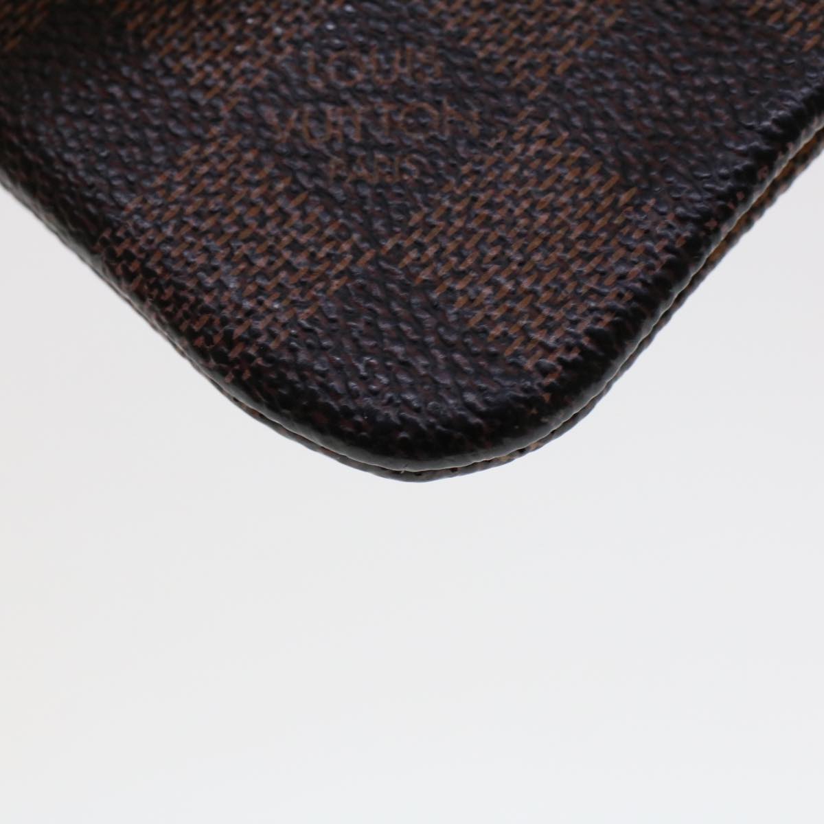 LOUIS VUITTON Damier Ebene Pochette Cles Coin Purse N62658 LV Auth 45254