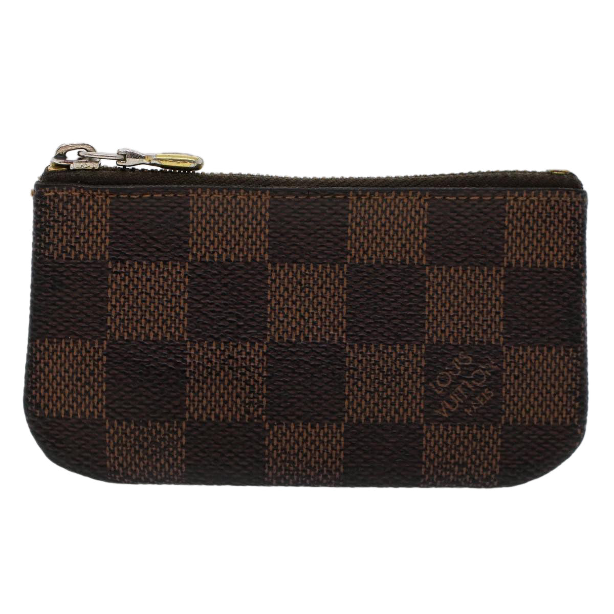 LOUIS VUITTON Damier Ebene Pochette Cles Coin Purse N62658 LV Auth 45254