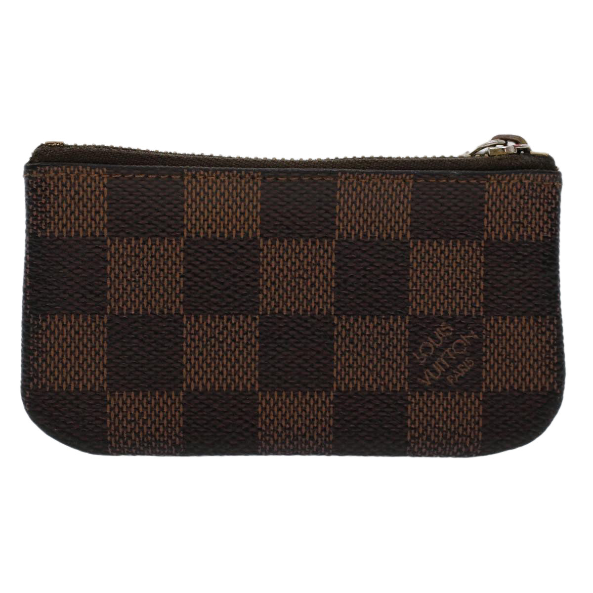 LOUIS VUITTON Damier Ebene Pochette Cles Coin Purse N62658 LV Auth 45254 - 0