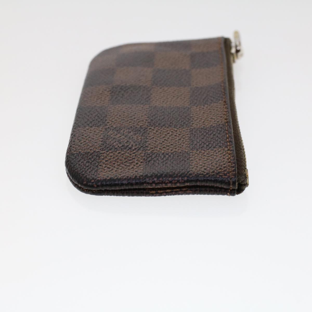 LOUIS VUITTON Damier Ebene Pochette Cles Coin Purse N62658 LV Auth 45254