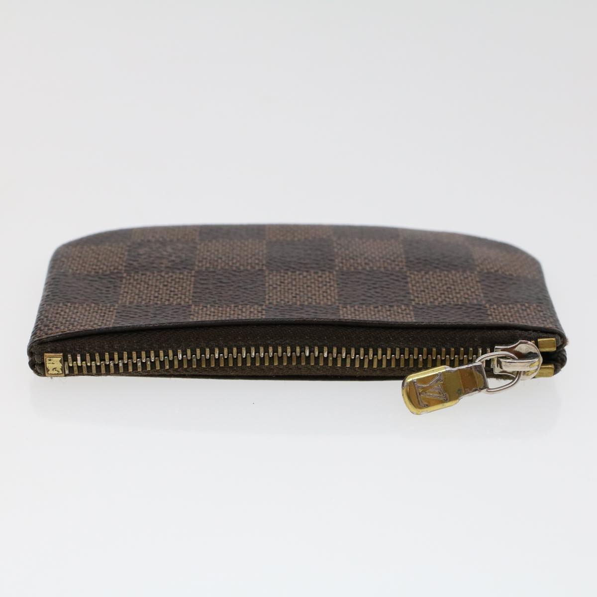 LOUIS VUITTON Damier Ebene Pochette Cles Coin Purse N62658 LV Auth 45254