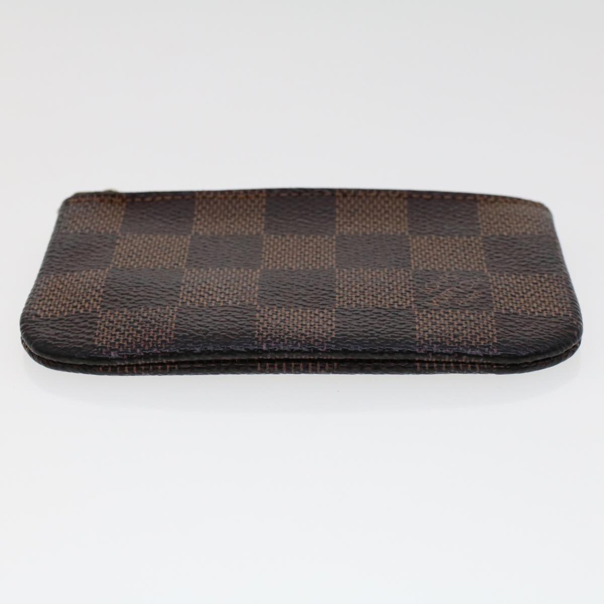 LOUIS VUITTON Damier Ebene Pochette Cles Coin Purse N62658 LV Auth 45254