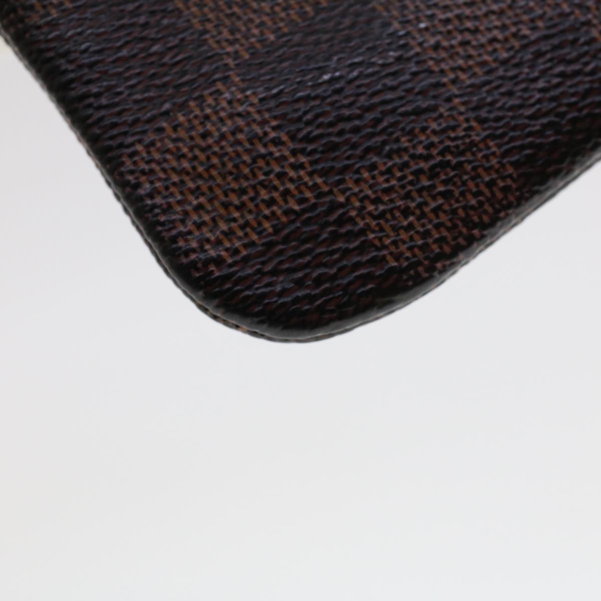 LOUIS VUITTON Damier Ebene Pochette Cles Coin Purse N62658 LV Auth 45254