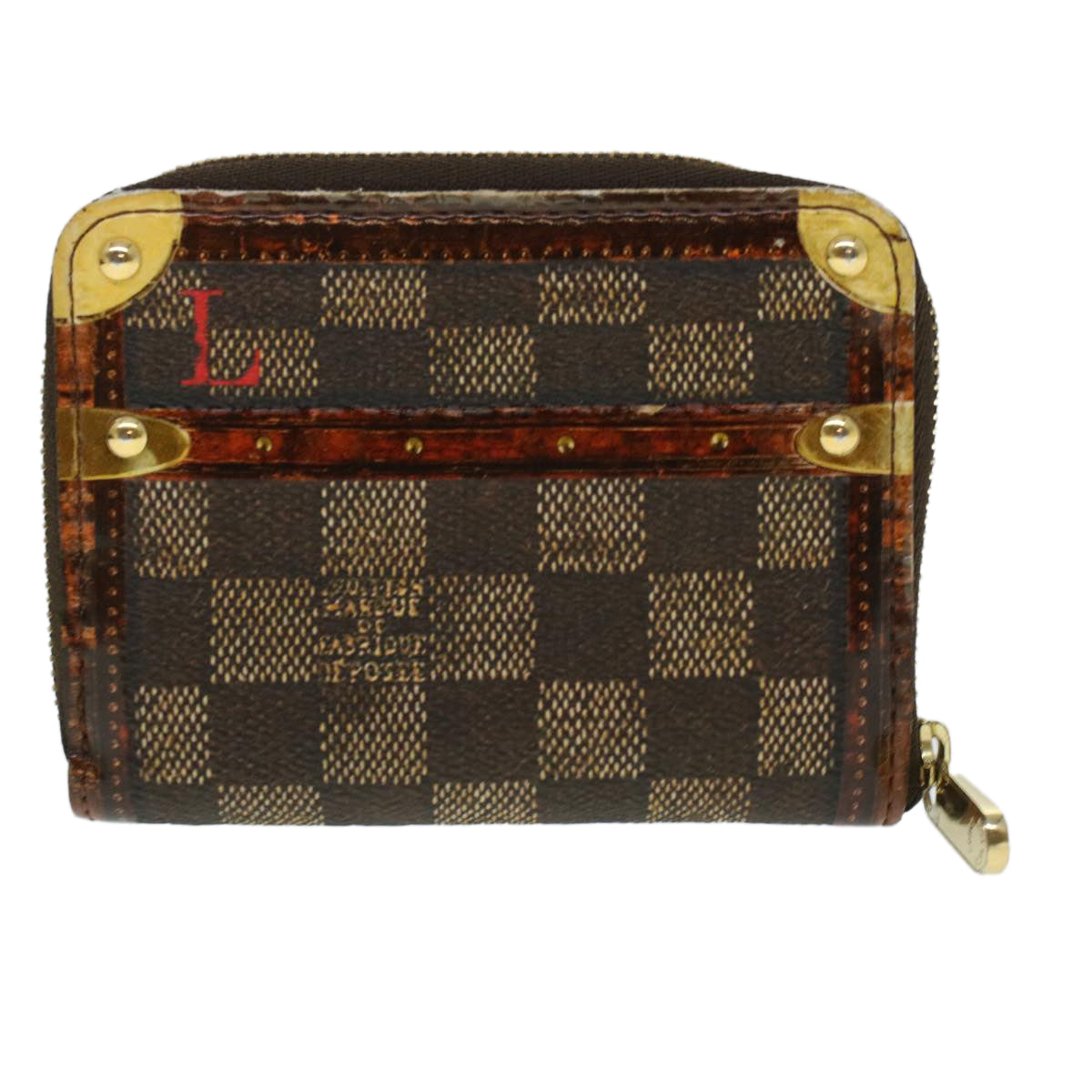 LOUIS VUITTON Damier Trunk Time Zippy Coin Purse Coin Purse M52745 LV Auth 45255 - 0