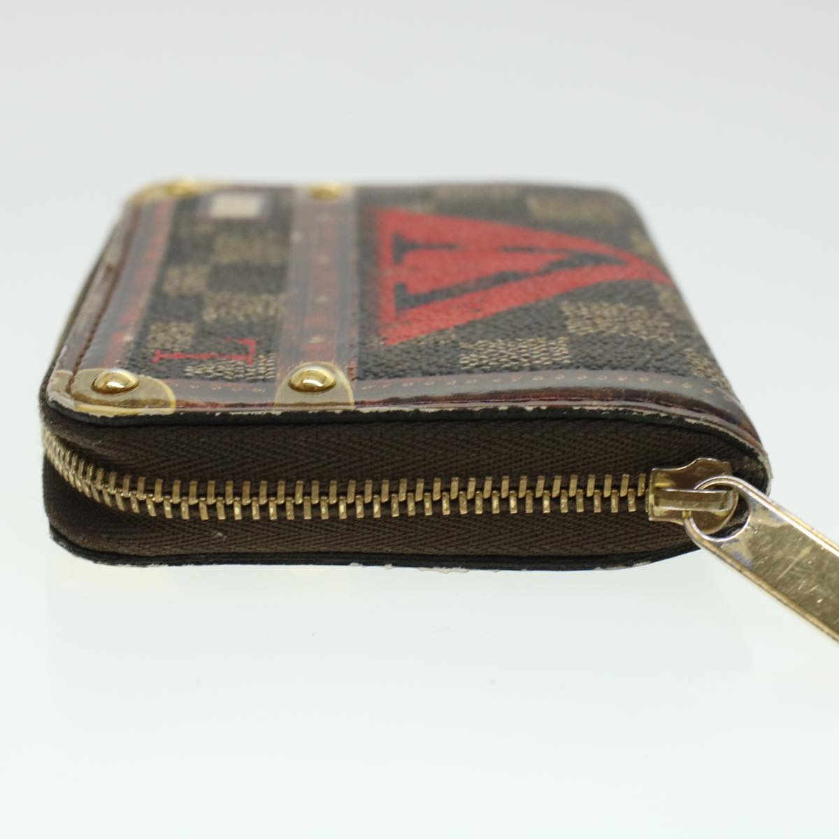 LOUIS VUITTON Damier Trunk Time Zippy Coin Purse Coin Purse M52745 LV Auth 45255