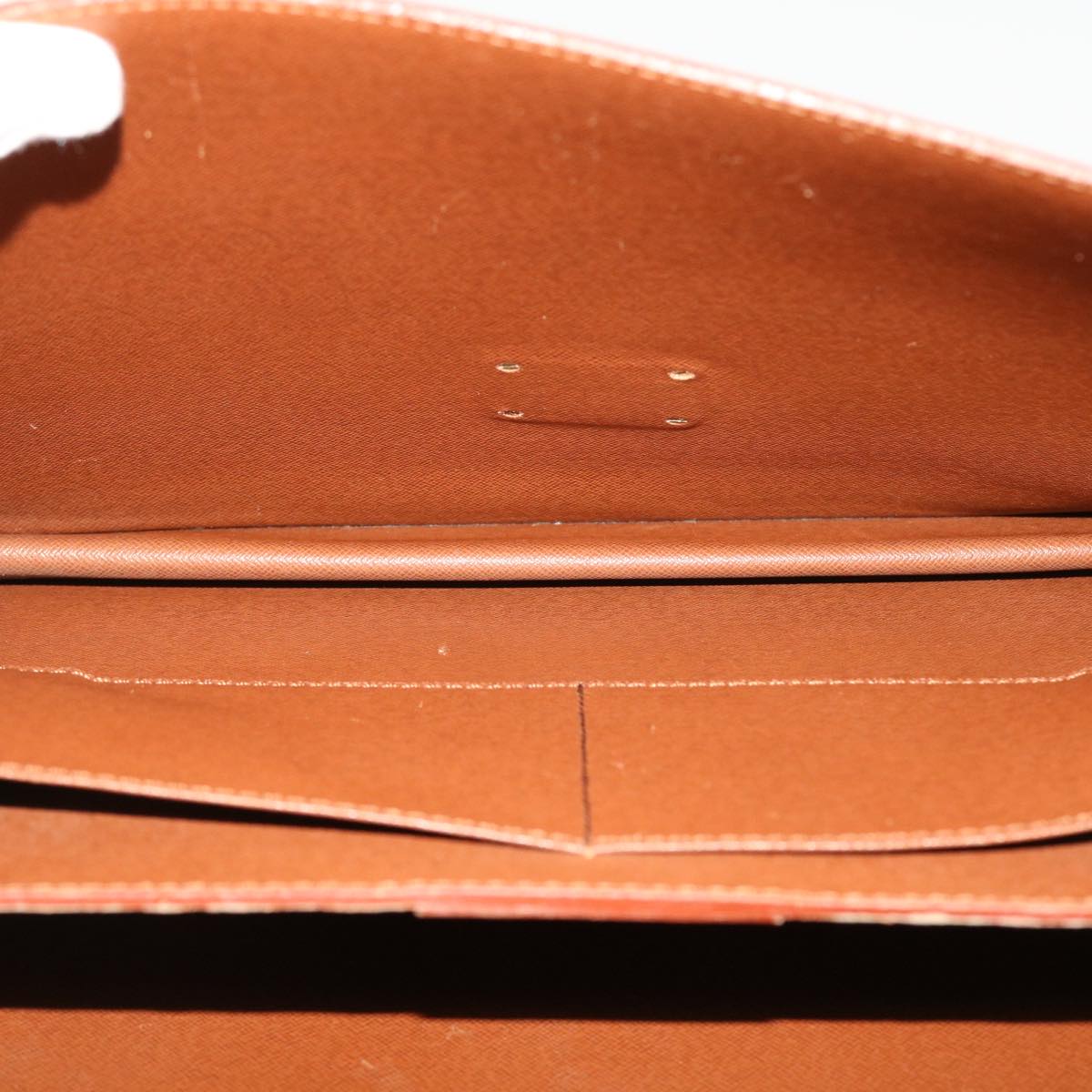 LOUIS VUITTON Nomad leather Serviette Conseiller Briefcase Beige LV Auth 45277