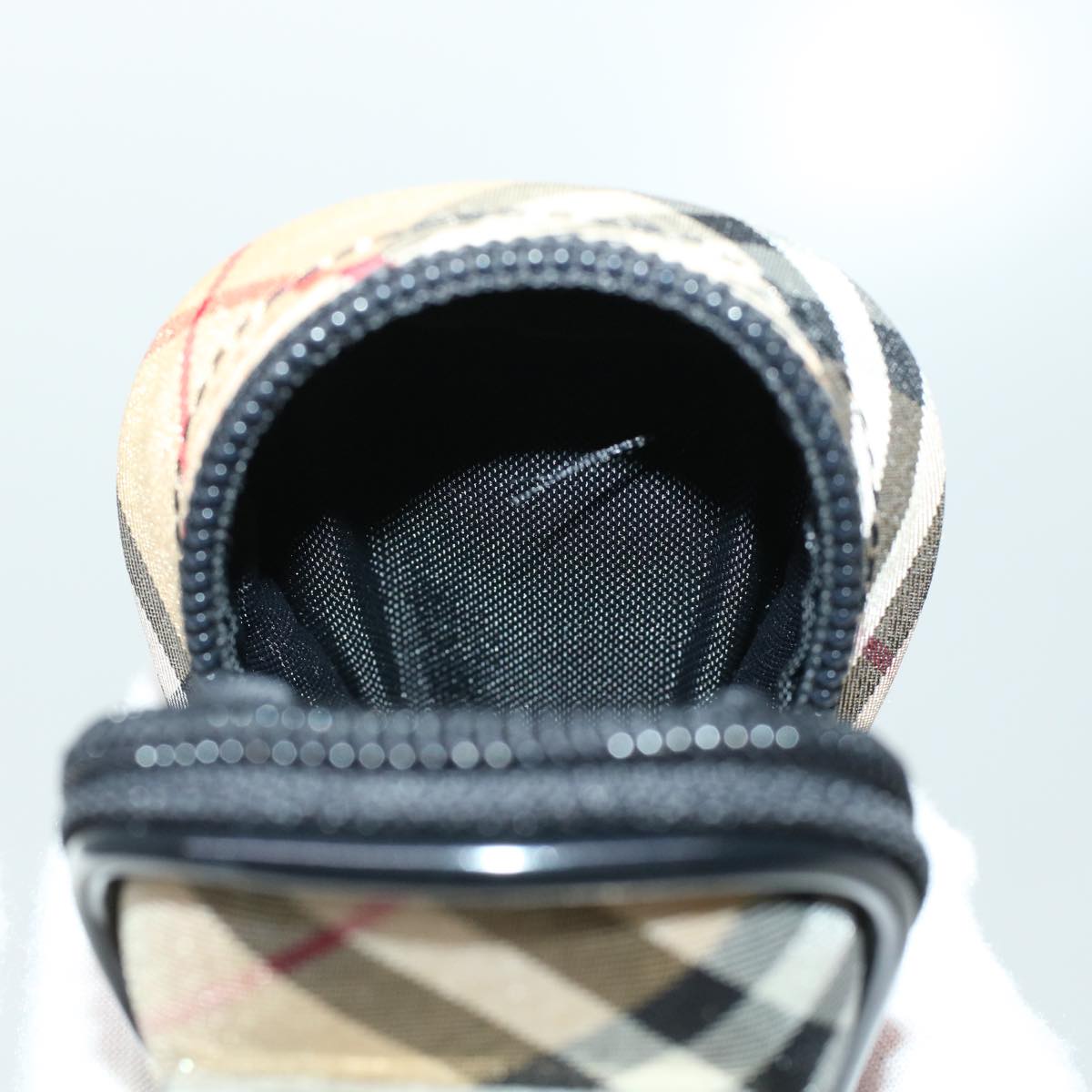Burberrys Nova Check Shoulder Bag Nylon Beige Auth 45298