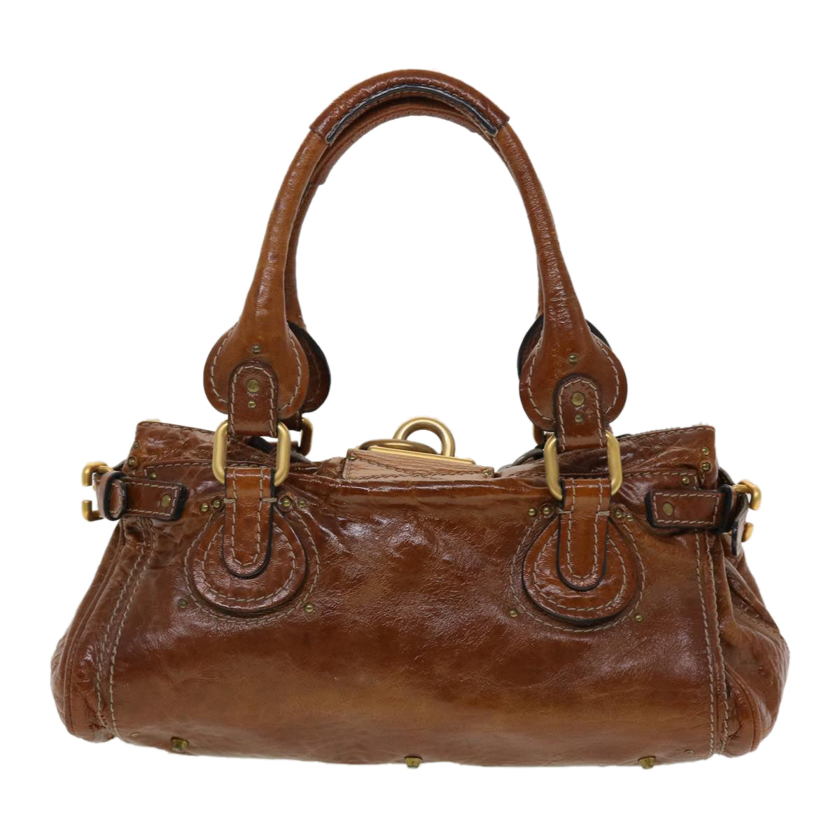 Chloe Paddington Hand Bag Leather Brown 04-08-51-5191 Auth 45301 - 0