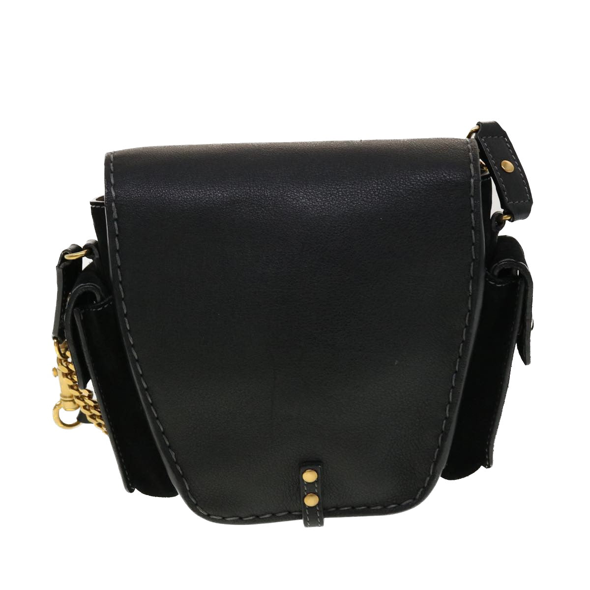 Chloe Shoulder Bag Leather Black Auth 45304 - 0