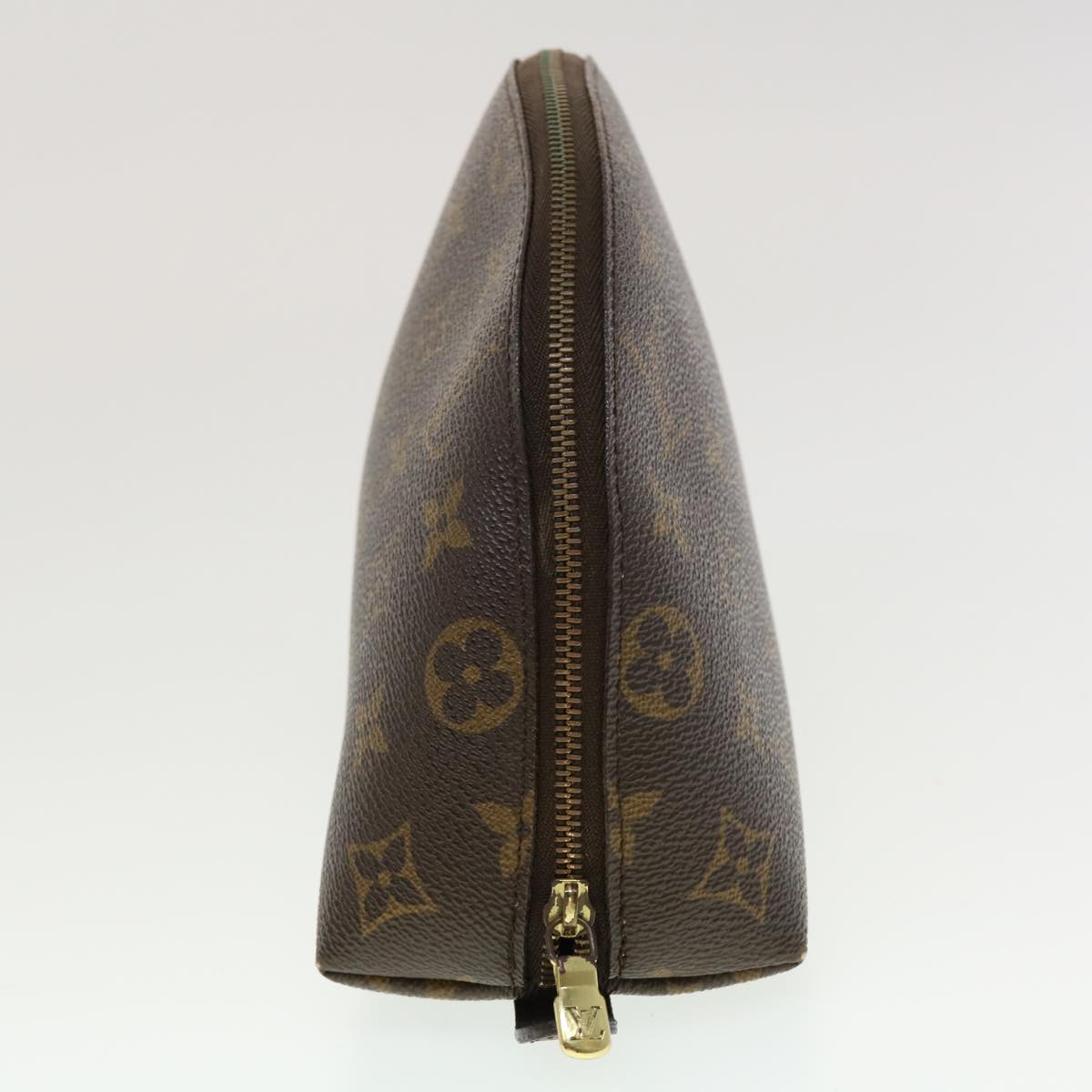 LOUIS VUITTON Monogram Trousse Demi Ronde Cosmetic Pouch M47520 LV Auth 45317