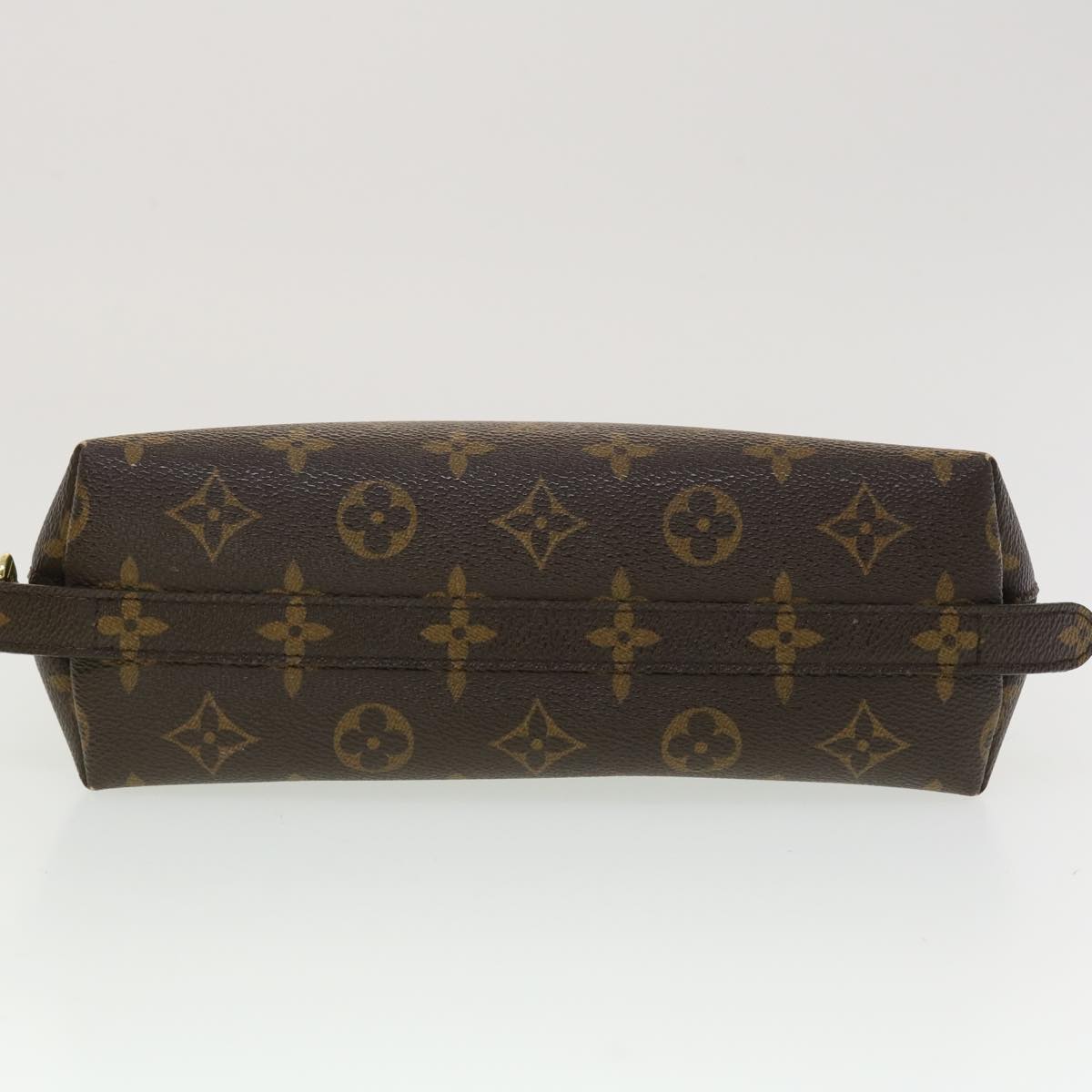 LOUIS VUITTON Monogram Trousse Demi Ronde Cosmetic Pouch M47520 LV Auth 45317