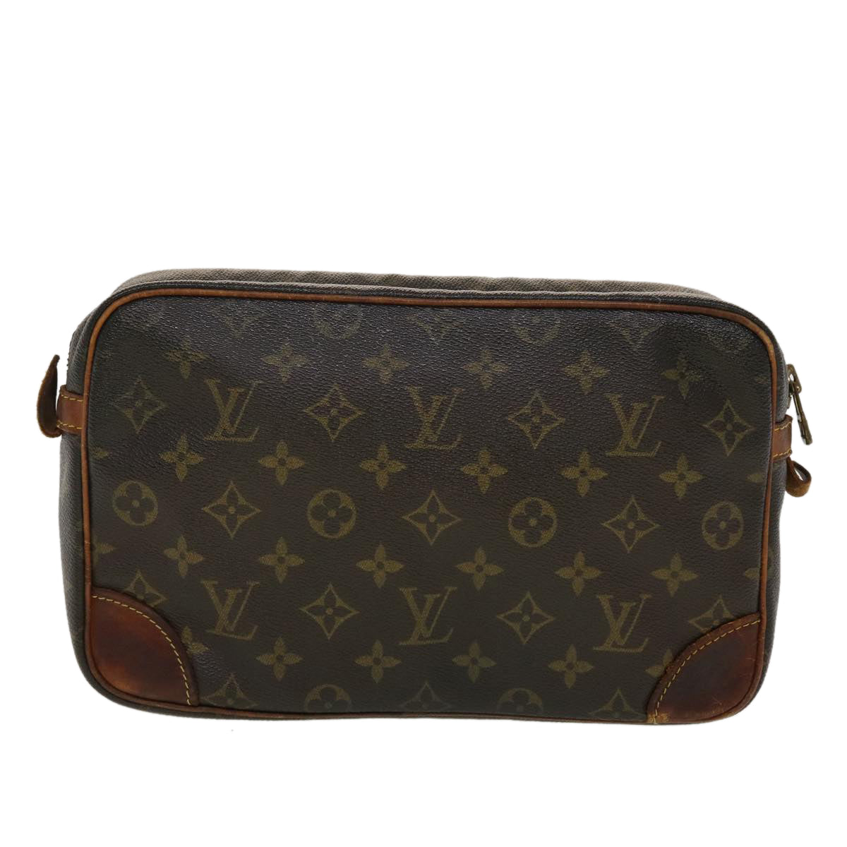 LOUIS VUITTON Monogram Compiegne 28 Clutch Bag M51845 LV Auth 45342