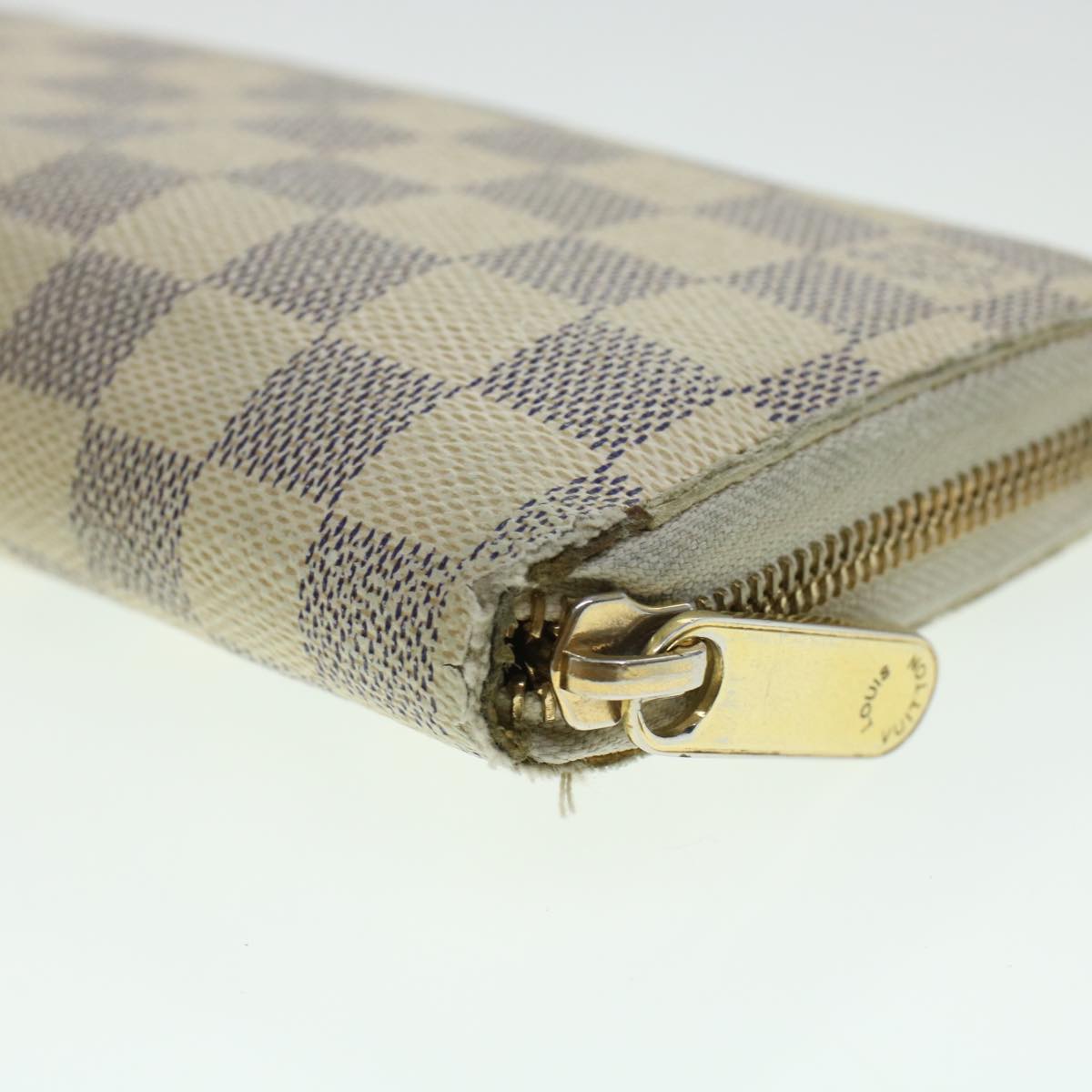 LOUIS VUITTON Damier Azur Illustre Balloon Zippy Wallet N63006 LV Auth 45344