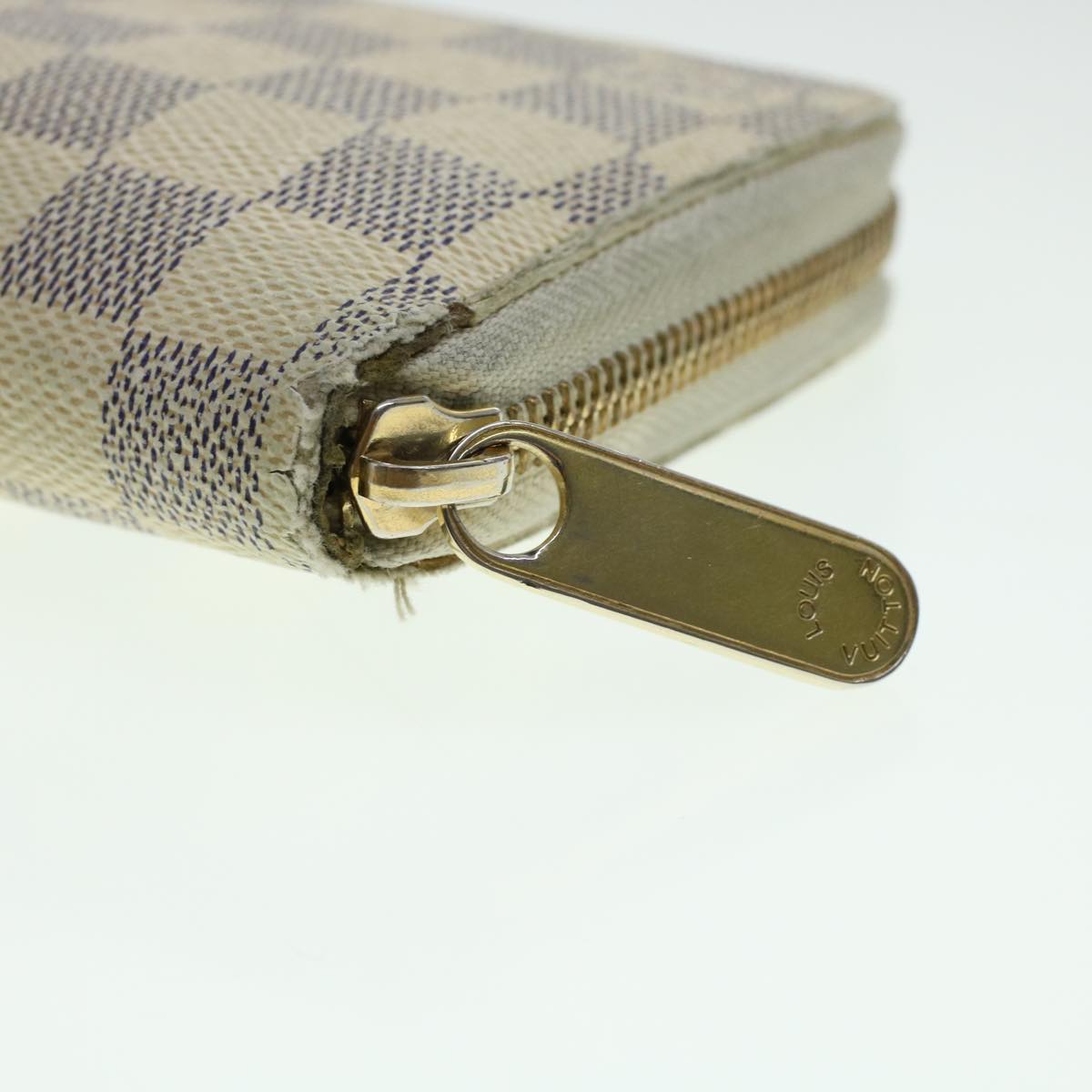 LOUIS VUITTON Damier Azur Illustre Balloon Zippy Wallet N63006 LV Auth 45344