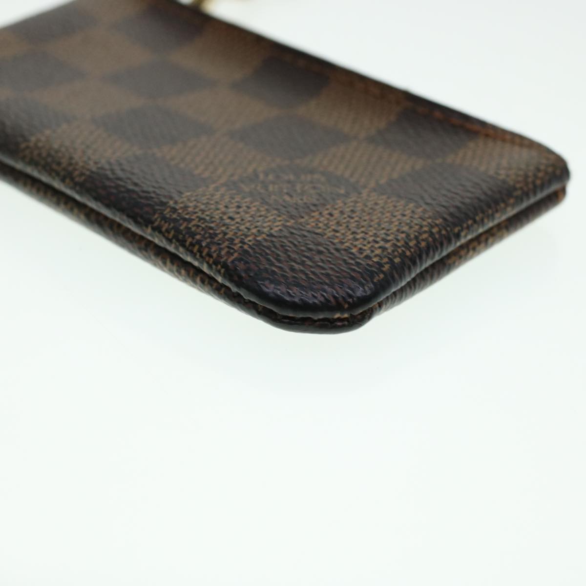 LOUIS VUITTON Damier Ebene Pochette Cles Coin Purse N62658 LV Auth 45352