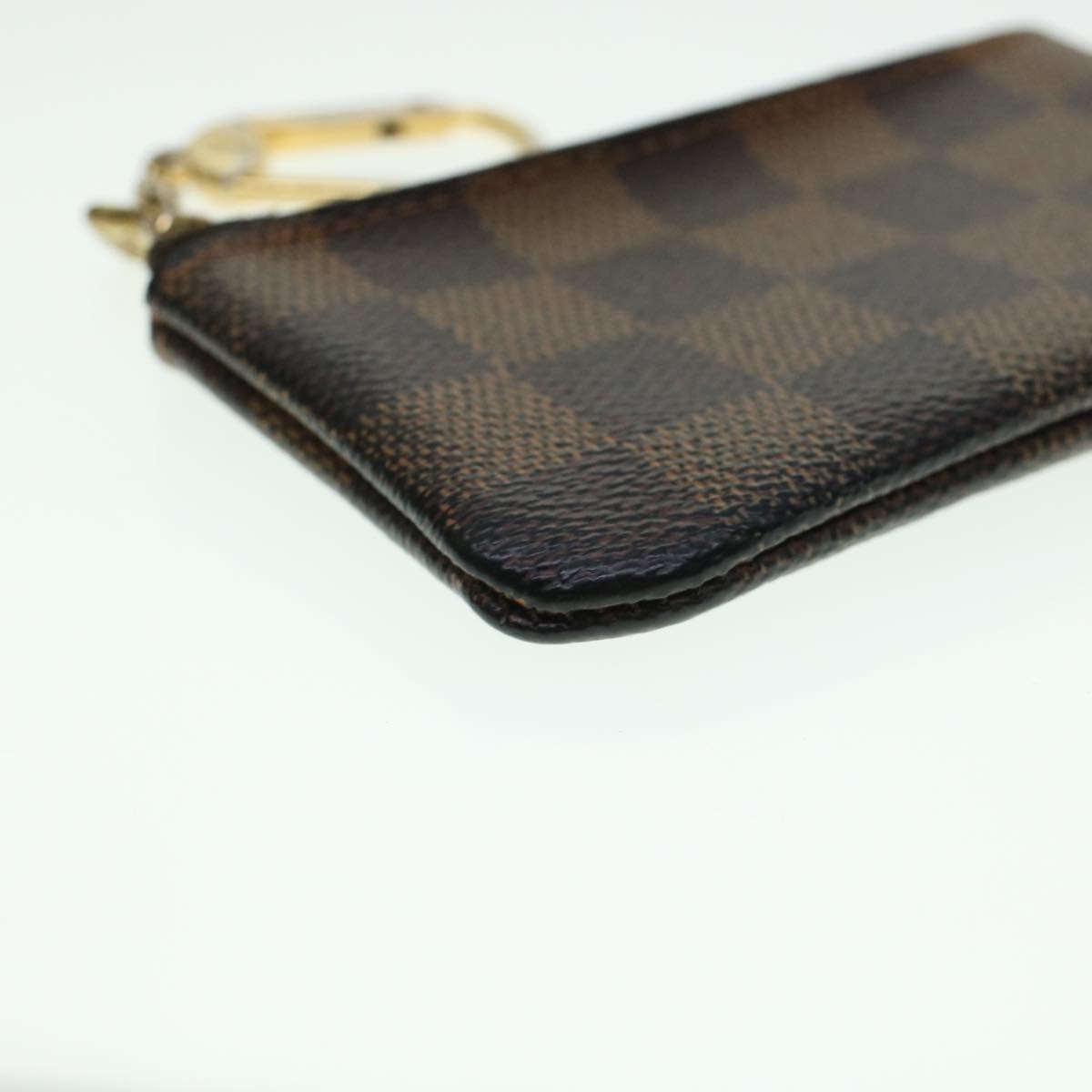 LOUIS VUITTON Damier Ebene Pochette Cles Coin Purse N62658 LV Auth 45352