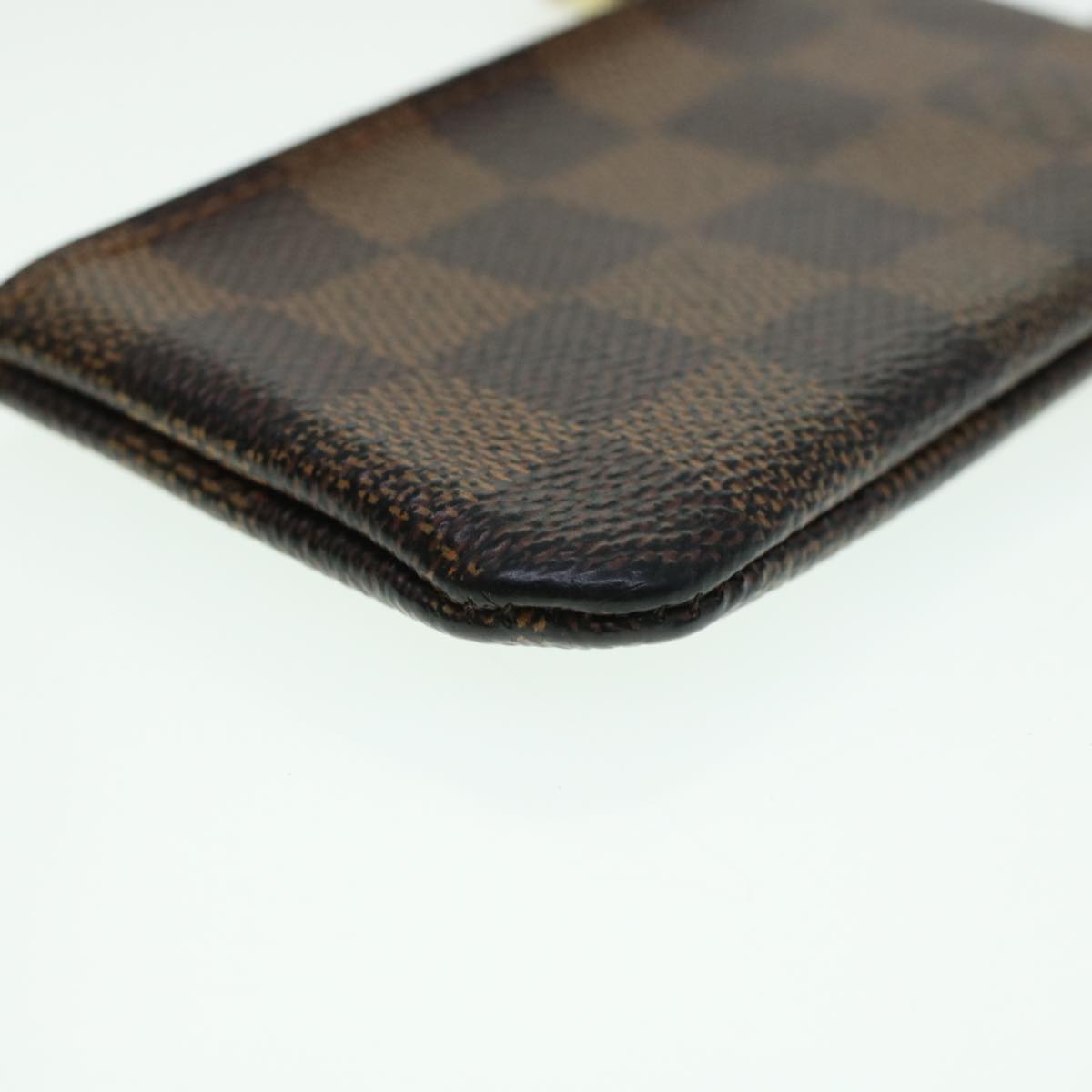 LOUIS VUITTON Damier Ebene Pochette Cles Coin Purse N62658 LV Auth 45352