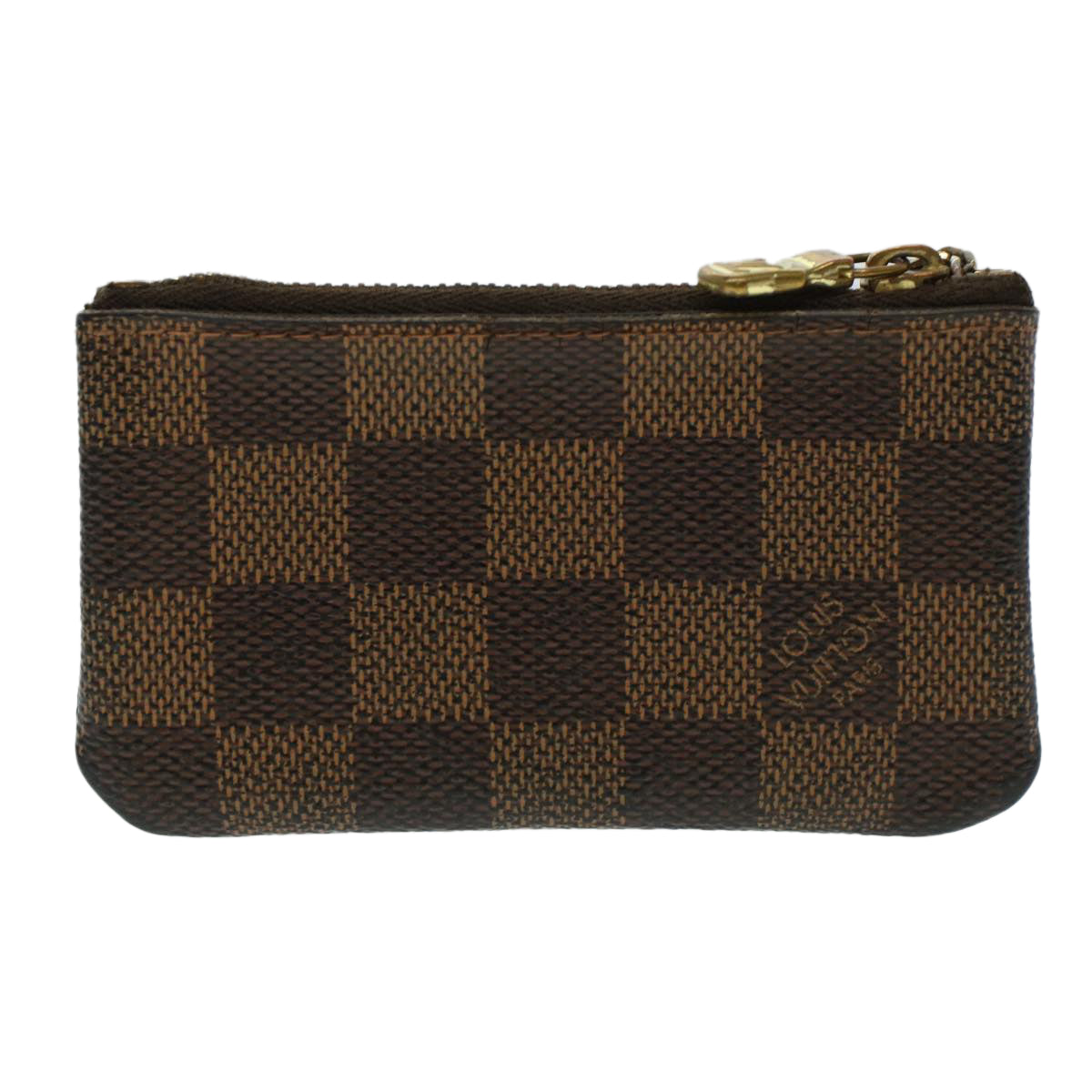 LOUIS VUITTON Damier Ebene Pochette Cles Coin Purse N62658 LV Auth 45352 - 0