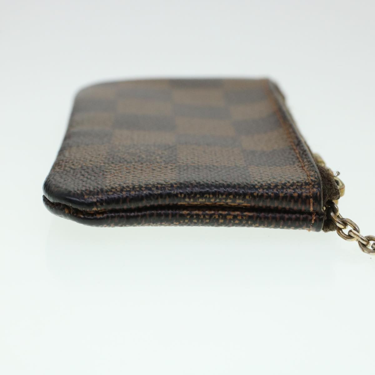 LOUIS VUITTON Damier Ebene Pochette Cles Coin Purse N62658 LV Auth 45352