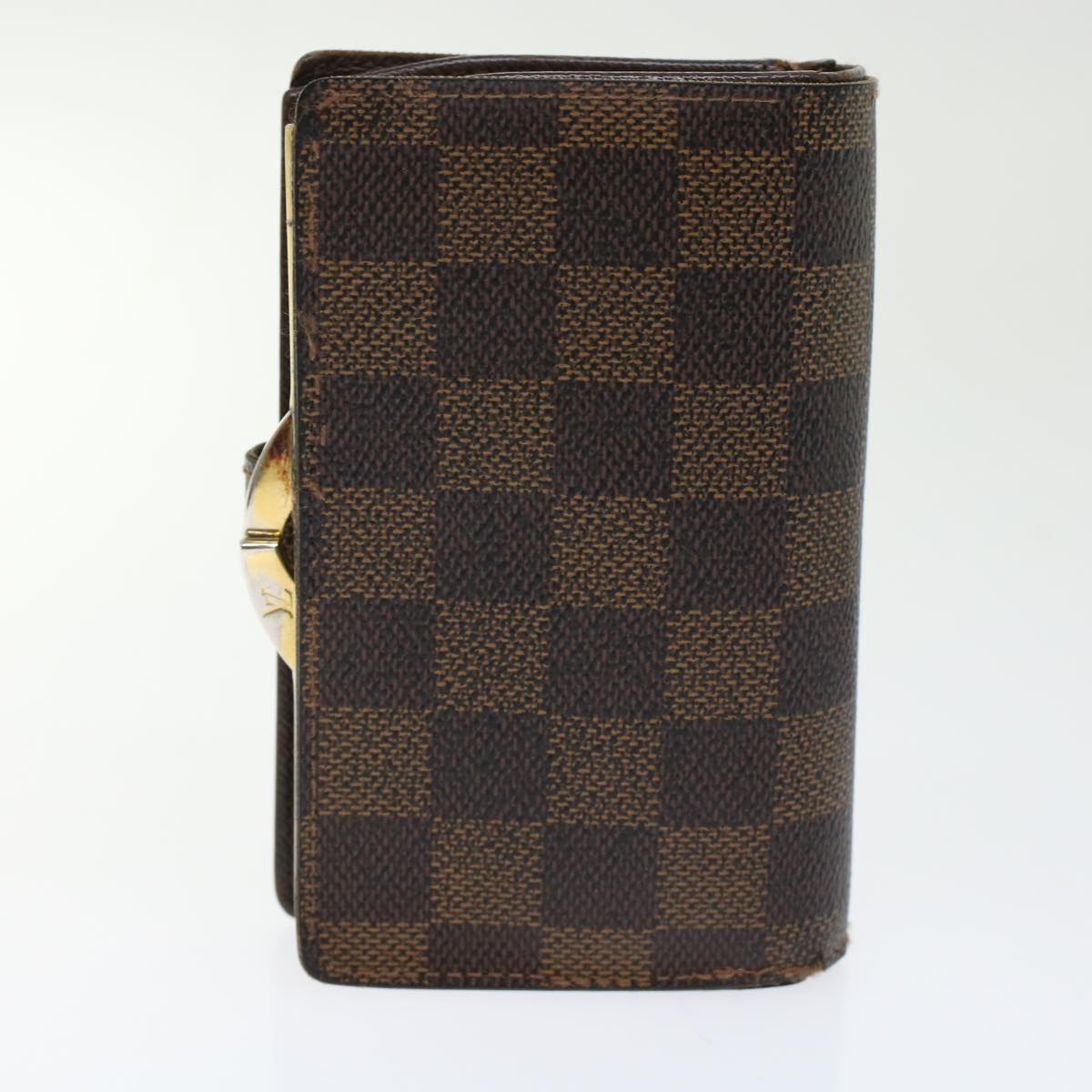 LOUIS VUITTON Damier Ebene Wallet 3Set LV Auth 45406