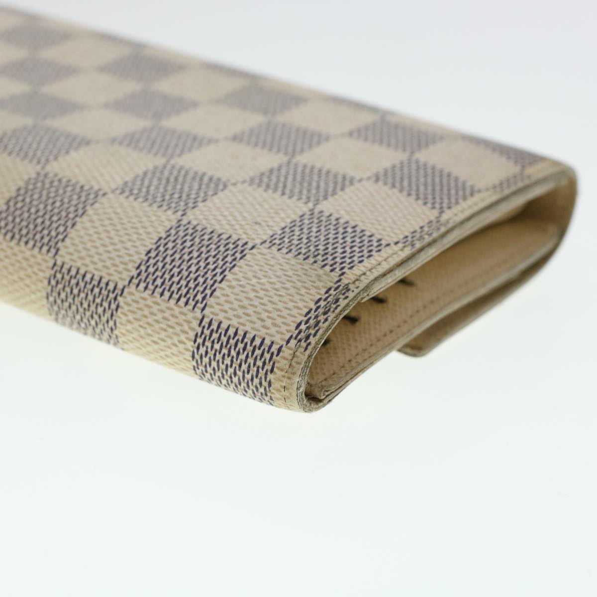 LOUIS VUITTON Damier Azur Portefeuille International Wallet N61732 Auth 45420