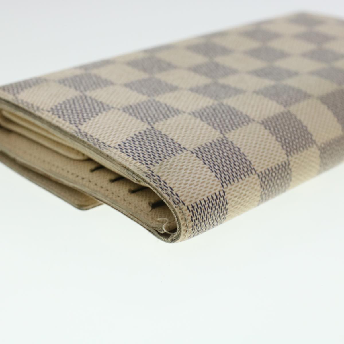 LOUIS VUITTON Damier Azur Portefeuille International Wallet N61732 Auth 45420