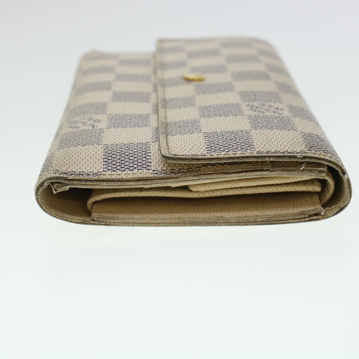 LOUIS VUITTON Damier Azur Portefeuille International Wallet N61732 Auth 45420