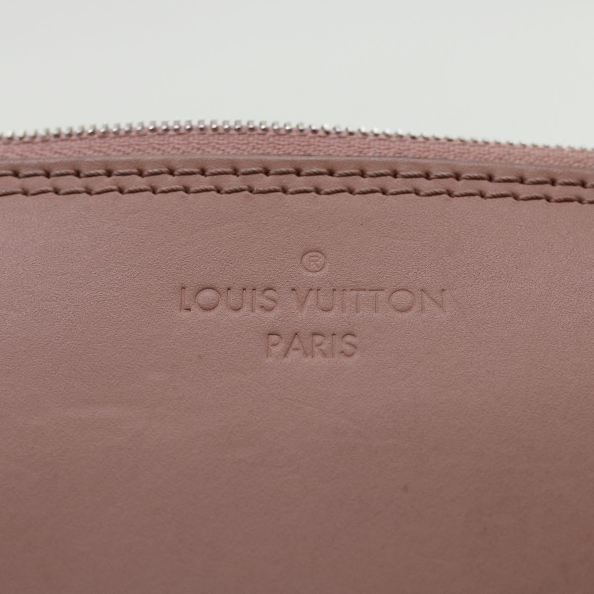 LOUIS VUITTON Pouch Leather Pink LV Auth 45435